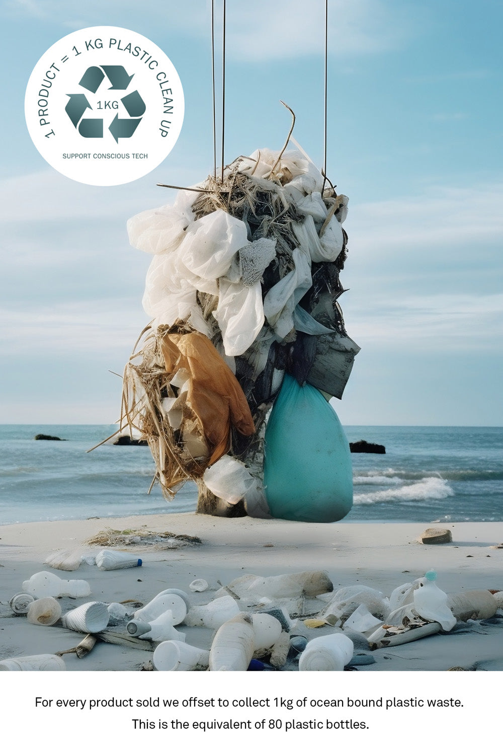 Blue Ocean iPhone Lightning cable · 1.2 meter · Made of recycled plastics